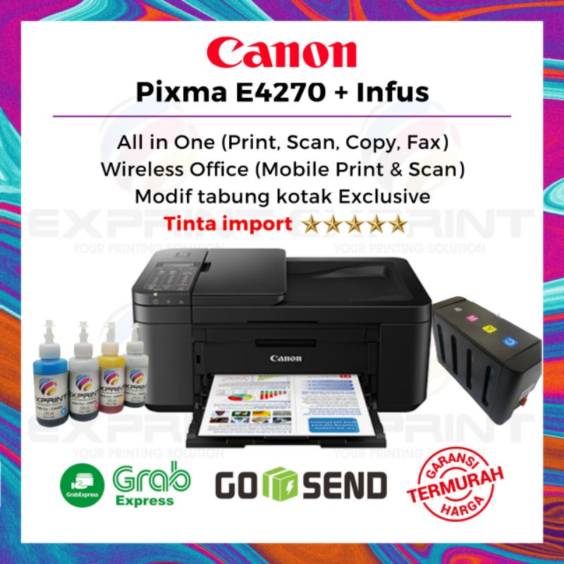 Jual Canon Pixma E4270 Infus Tabung Box ( Print Scan Copy Fax ADF