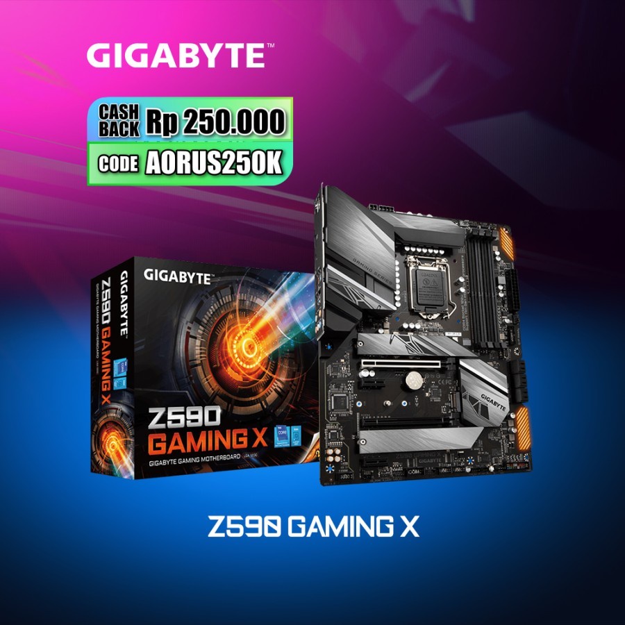 Jual Gigabyte Motherboard Z590 Gaming X LGA1200 ATX 4 x DDR4 | Shopee ...