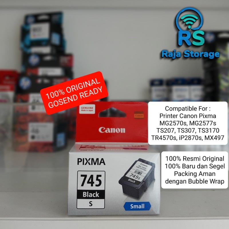 Jual Canon PG745S Black Ink FINE Cartridge Tinta PG 745S Hitam 745