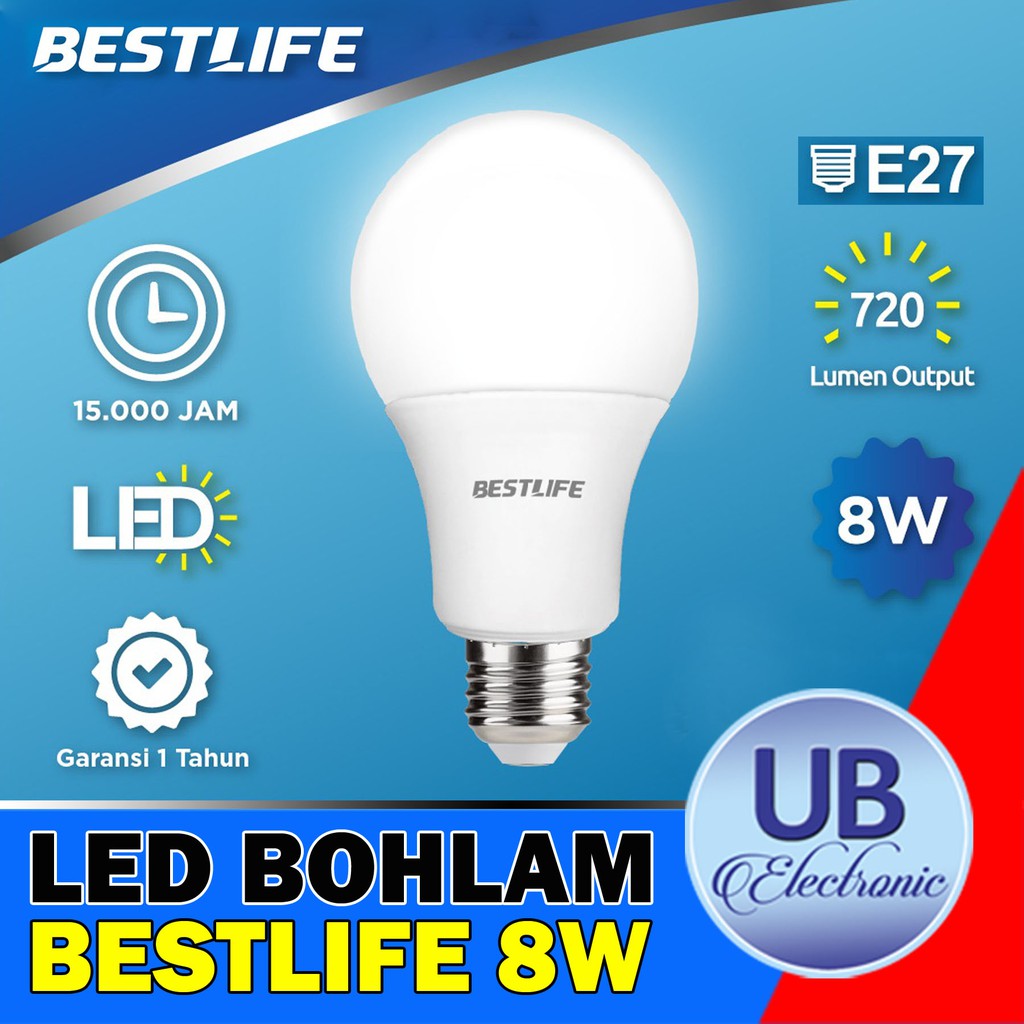 Jual BESTLIFE Lampu LED Bulb 8 Watt (Garansi 1 TAHUN) LAMPU BOHLAM ...