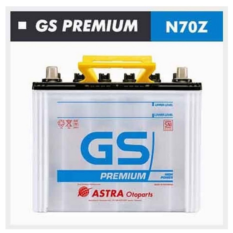 Jual AKI GS N70Z 75D31R 12V-75AH Original GS ASTRA tipe PREMIUM.L300