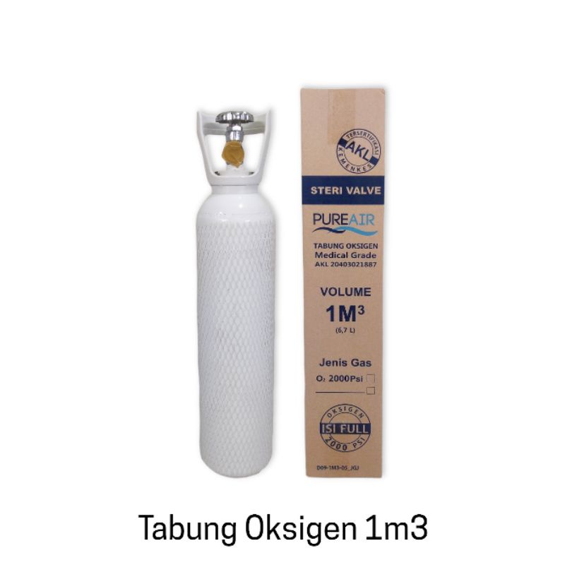 Jual Tabung Oxygen Lengkap 1m3 Siap Pakai Isi 2000 Psi Tabung Oksigen Full Set Shopee Indonesia 