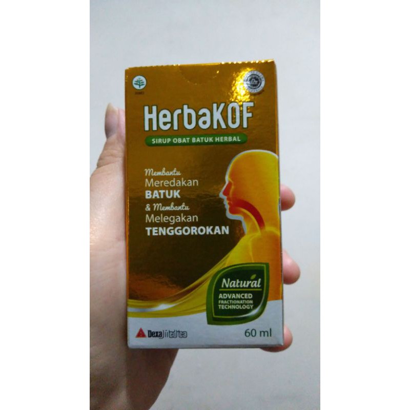 Jual HERBAKOF 60 ML / SIRUP OBAT BATUK HERBAL / HERBAL COUGH SYRUP