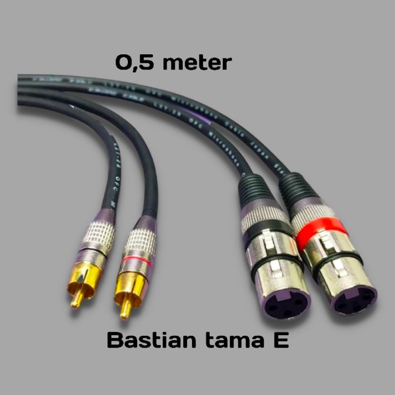 Jual Kabel Audio mixer ke power ampli jack canon xlr female ke rca 1set