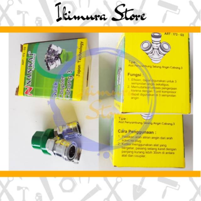 Jual Coupler Cabang 3 Sambungan Selang Kompresor Kopler / Compressor ...