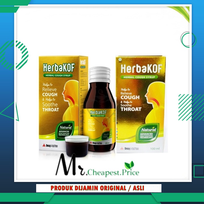 Jual Herbakof Herbal Cough Syrup 100 ml / Obat Batuk / Radang