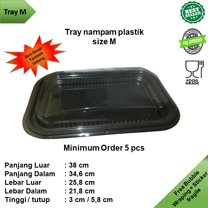 Jual Tray Nampan Plastik Mika M / Nampan plastik mika sedang | Shopee ...