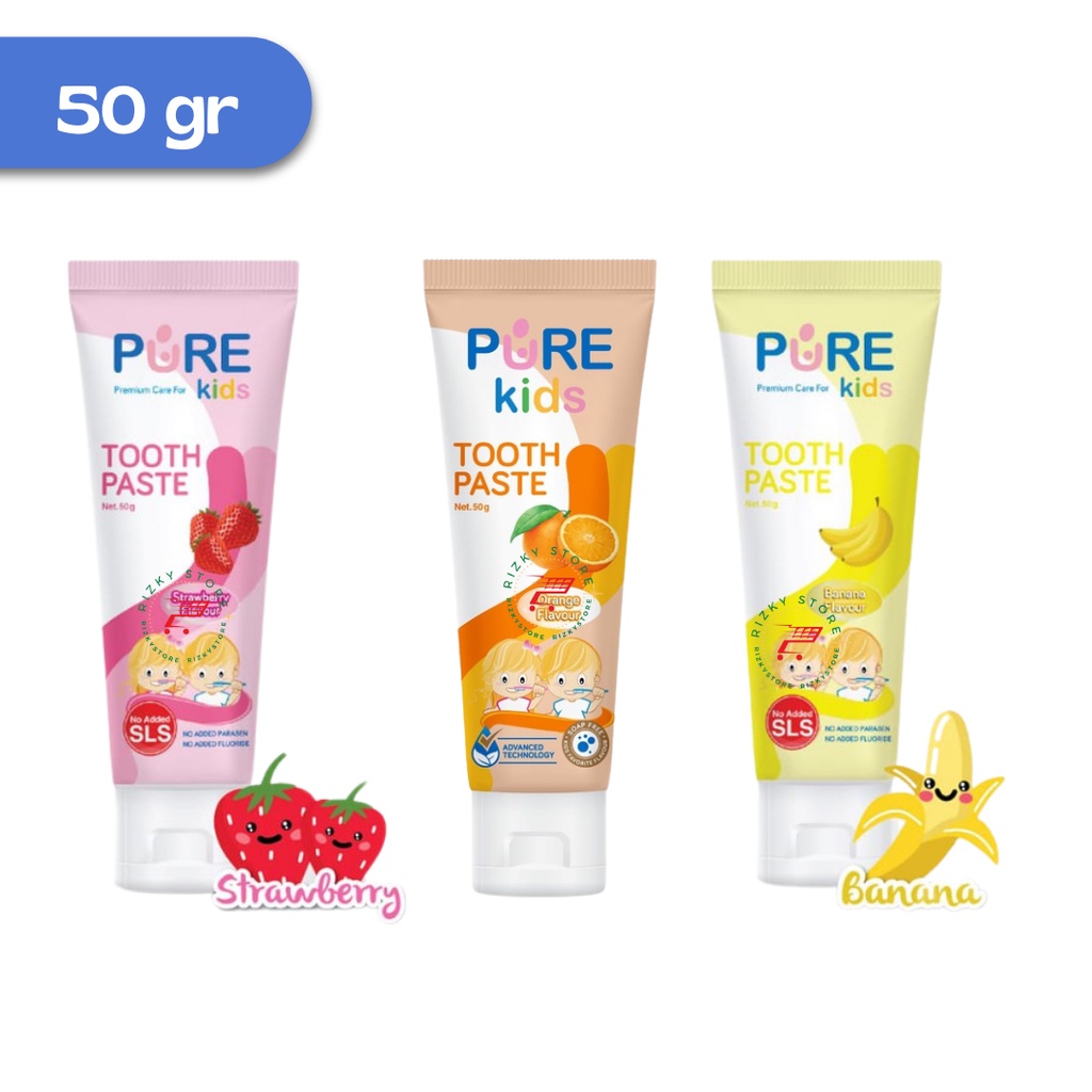 Jual Pure BB Kids Toothpaste/Pasta Gigi Anak 50gr | Shopee Indonesia