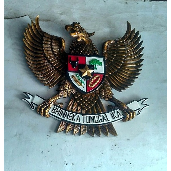 Jual Lambang Garuda Pancasila Patung Kayu Jati Emas Kombinasi 50 Cm By