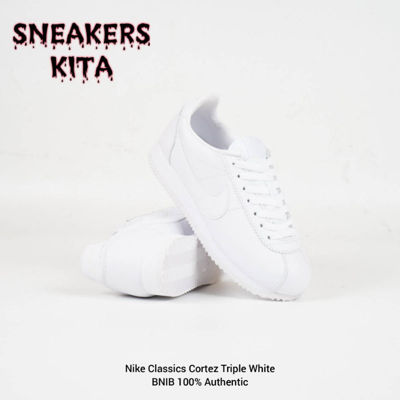 nike cortez triple white
