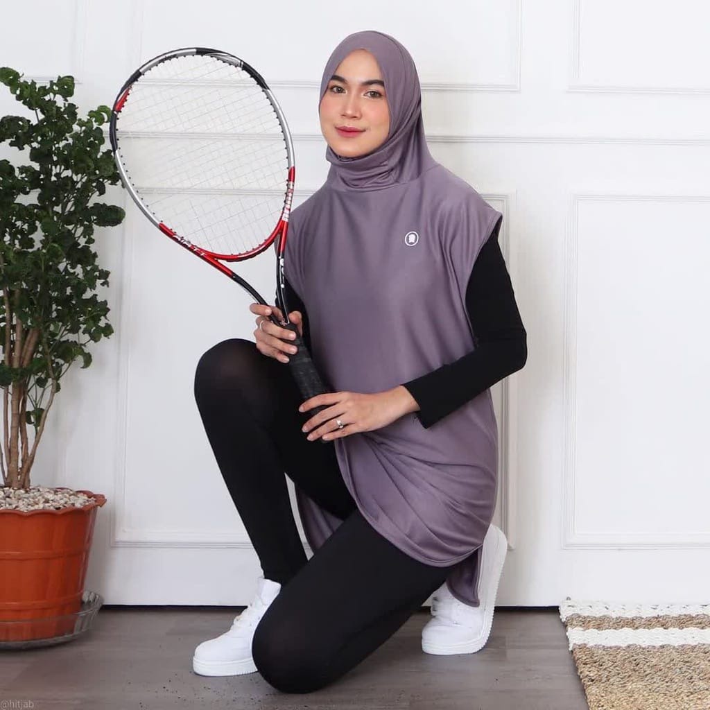 Rompi Cardigan Hijab Sport #bajuolahraga #bajuolahragamuslimah #bajuol