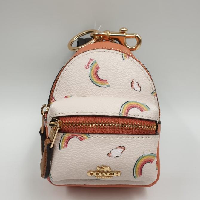 Jual Coach Backpack Coin Case with Allover Rainbow Print Shopee Indonesia