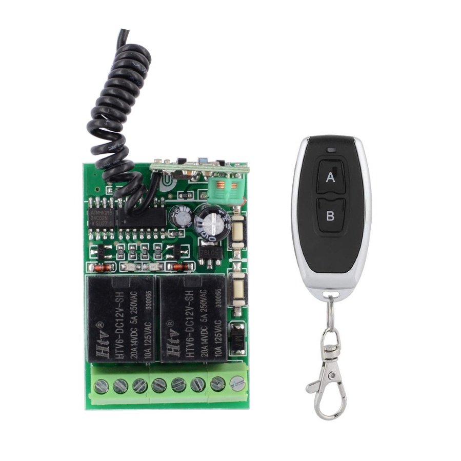 Jual RF433 RF 433 433MHZ Wireless Relay Switch 2CH 2 Remote Control ...