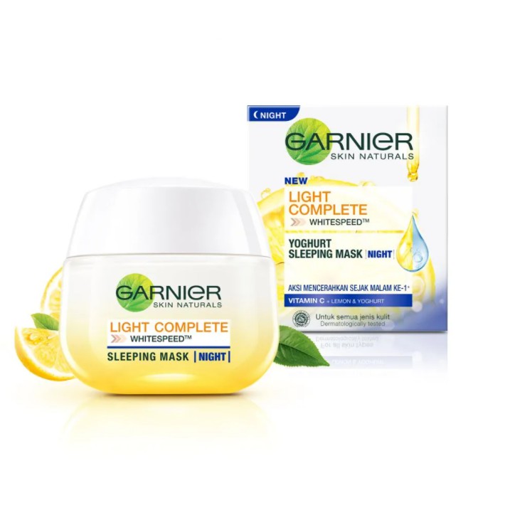 Jual Garnier Light Complete Yogurt Sleeping Mask Night Cream 50ml ...