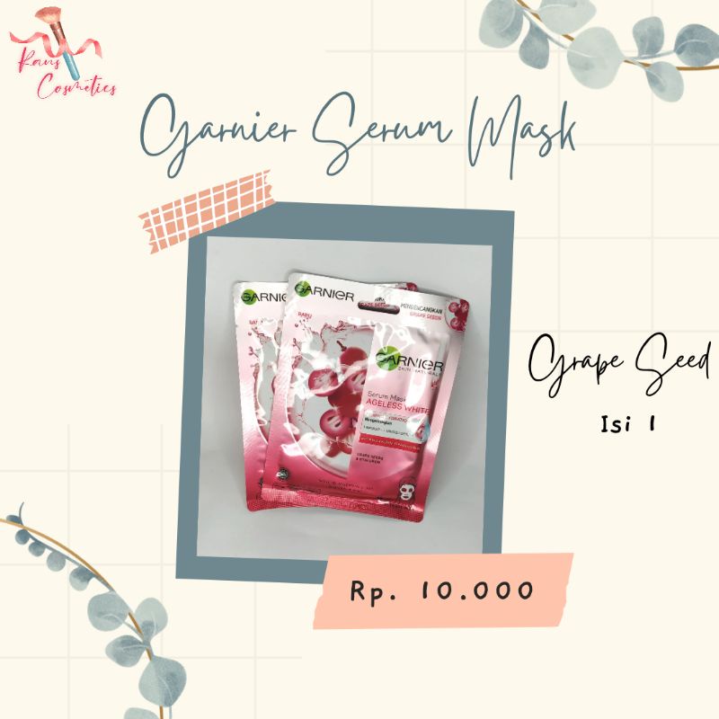 Jual Garnier Serum Mask - Grape Seeds (Rans Cosmetics) | Shopee Indonesia