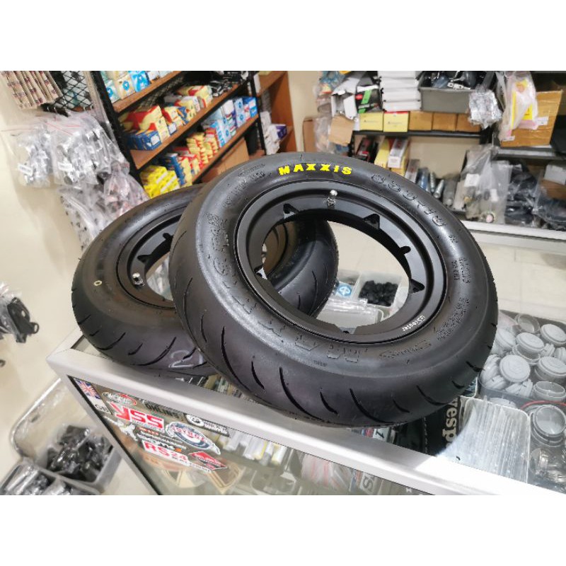 Jual Velg Tubeless Vespa Uno Black Gscooter V New Edition Ring Set Ban Maxxis Mar Shopee