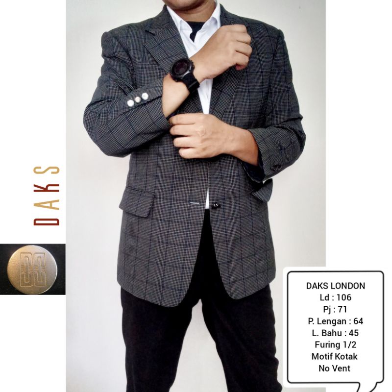 Jual JAS BLAZER PRIA GAYA VINTAGE / JAS KOTAK KOTAK | Shopee Indonesia