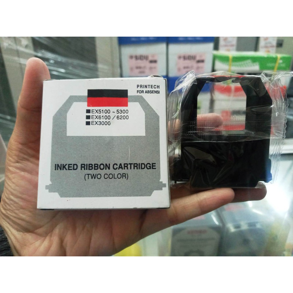 Jual Pita Mesin Absensi Inked Ribbon Cartridge Two Color Tinta Mesin ...