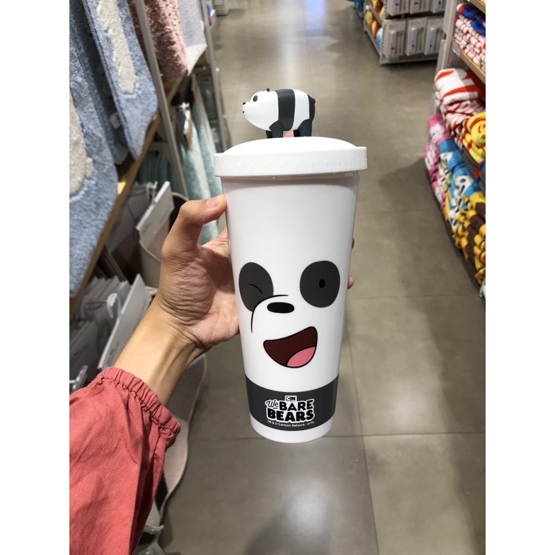 Jual Water Bottle Miniso We Bare Bears With Straw 640ml Botol Minum