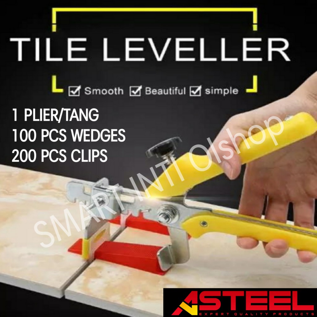 Jual Asteel Alat Perata Jarak Nat Keramik Clip 1mm/1.5mm/2mm/3mm Klip ...