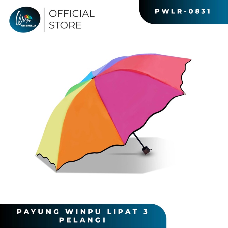 Jual WINPU Payung Lipat 3 Mini Murah Motif Pelangi Rangka Premium ...