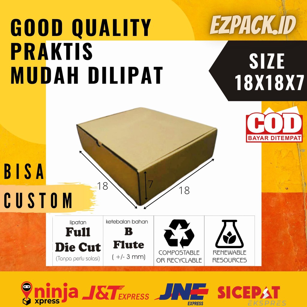 Jual Kardus Packaging Box Die Cut 18x18x7 Kotak Packing Box Hampers ...