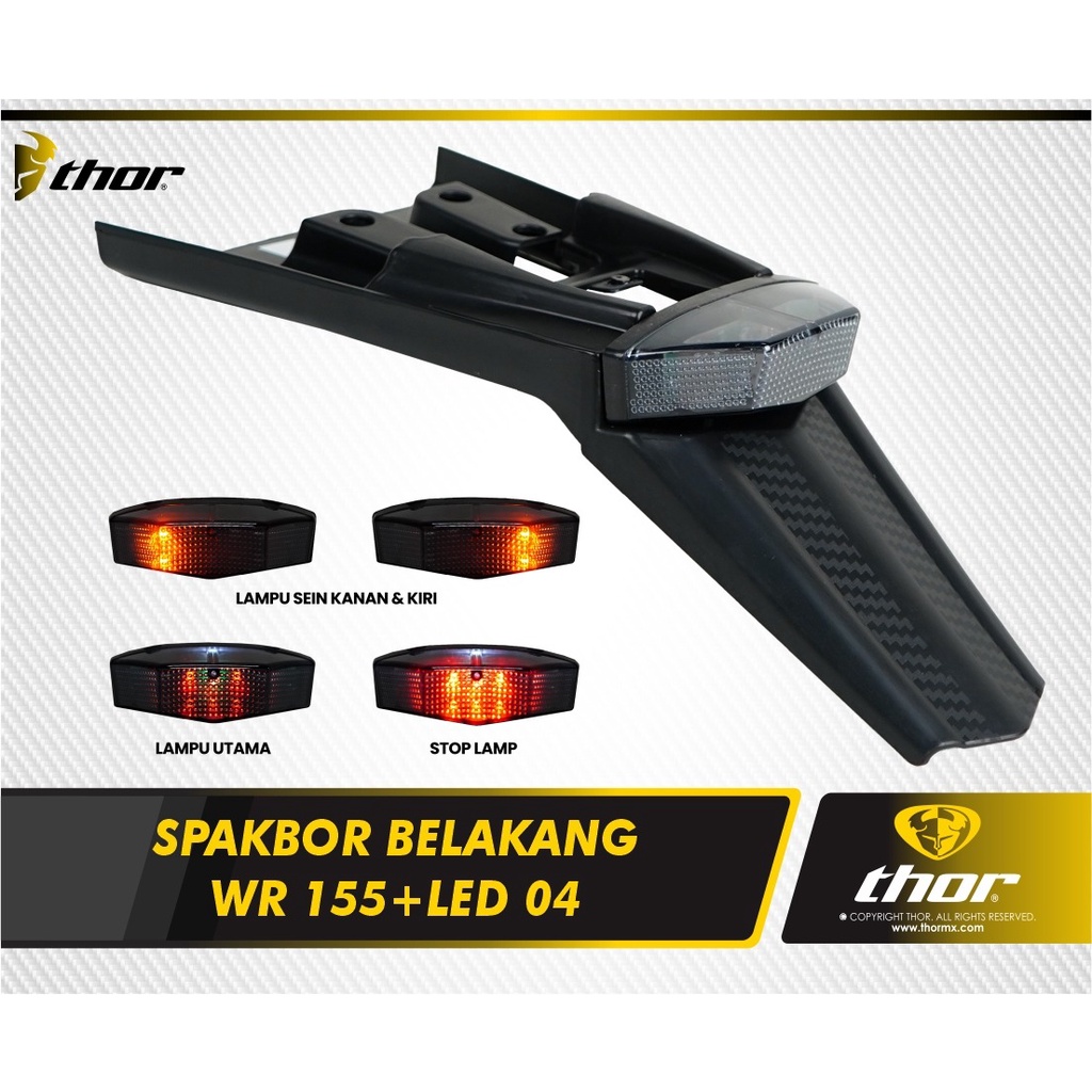 Jual Stoplamp Wr 155 Spakbor Belakang Led 04 Plastik Thor | Shopee ...