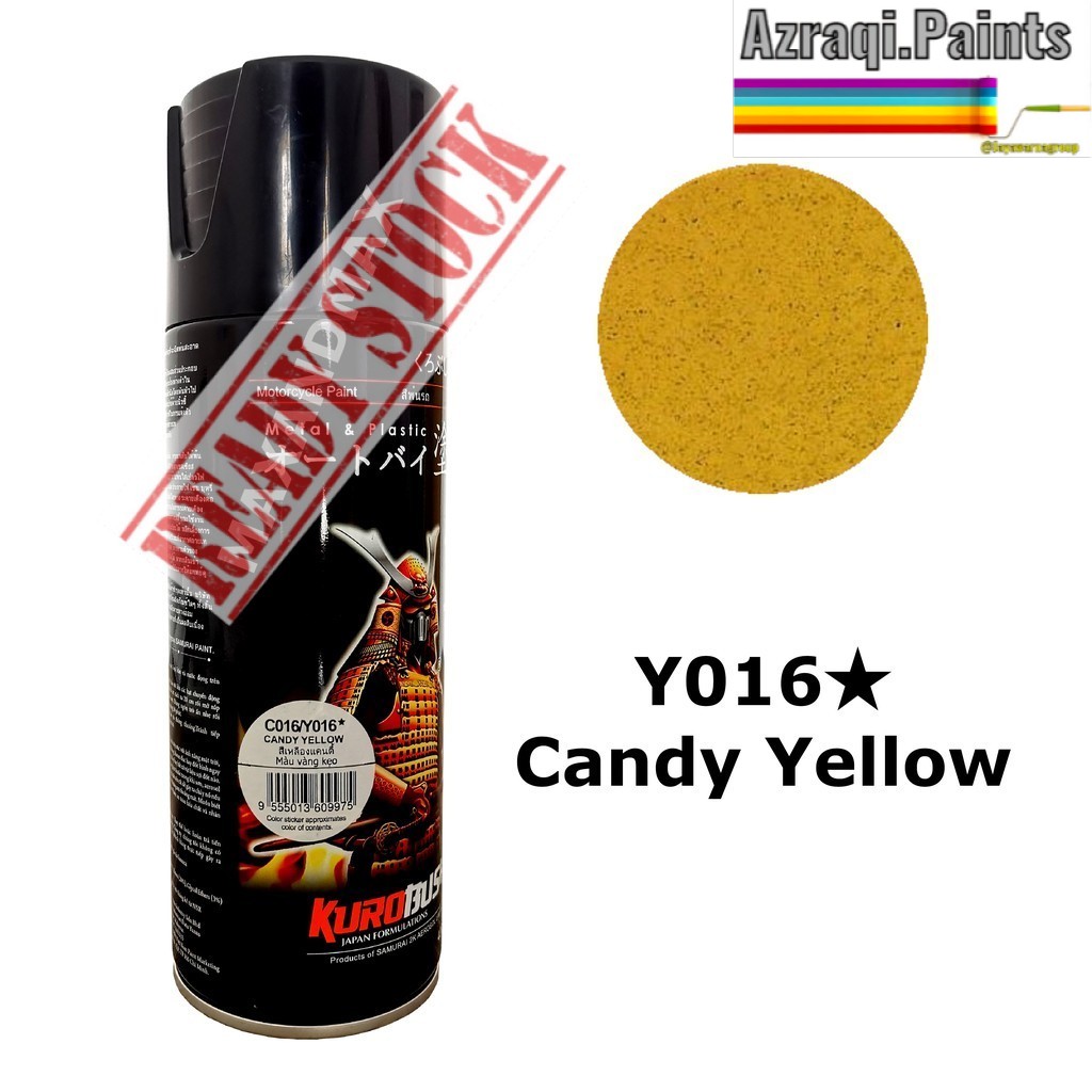 Jual Samurai Paint Candy Yellow Y016 Kuning Candy 400 ml - Cat Semprot ...