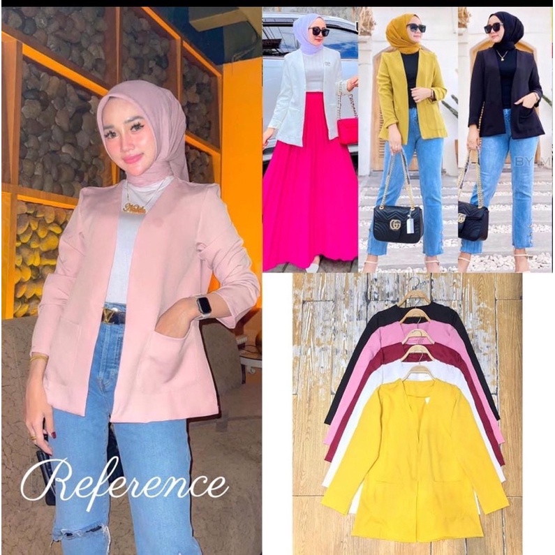 Jual NABILA BLAZER SCUBA IMPORT Shopee Indonesia