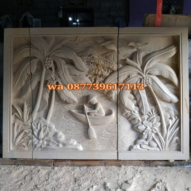 Jual Kerajinan Batu Ukir Hiasan Dinding Relief Patung Ornamen Shopee Indonesia