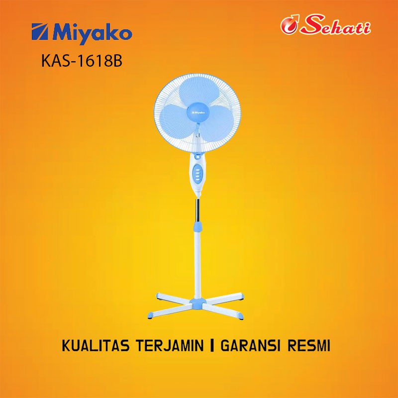 Jual MIyako KAS-1618B GB Kipas Angin Miyako Stand Fan 1618B - Blue