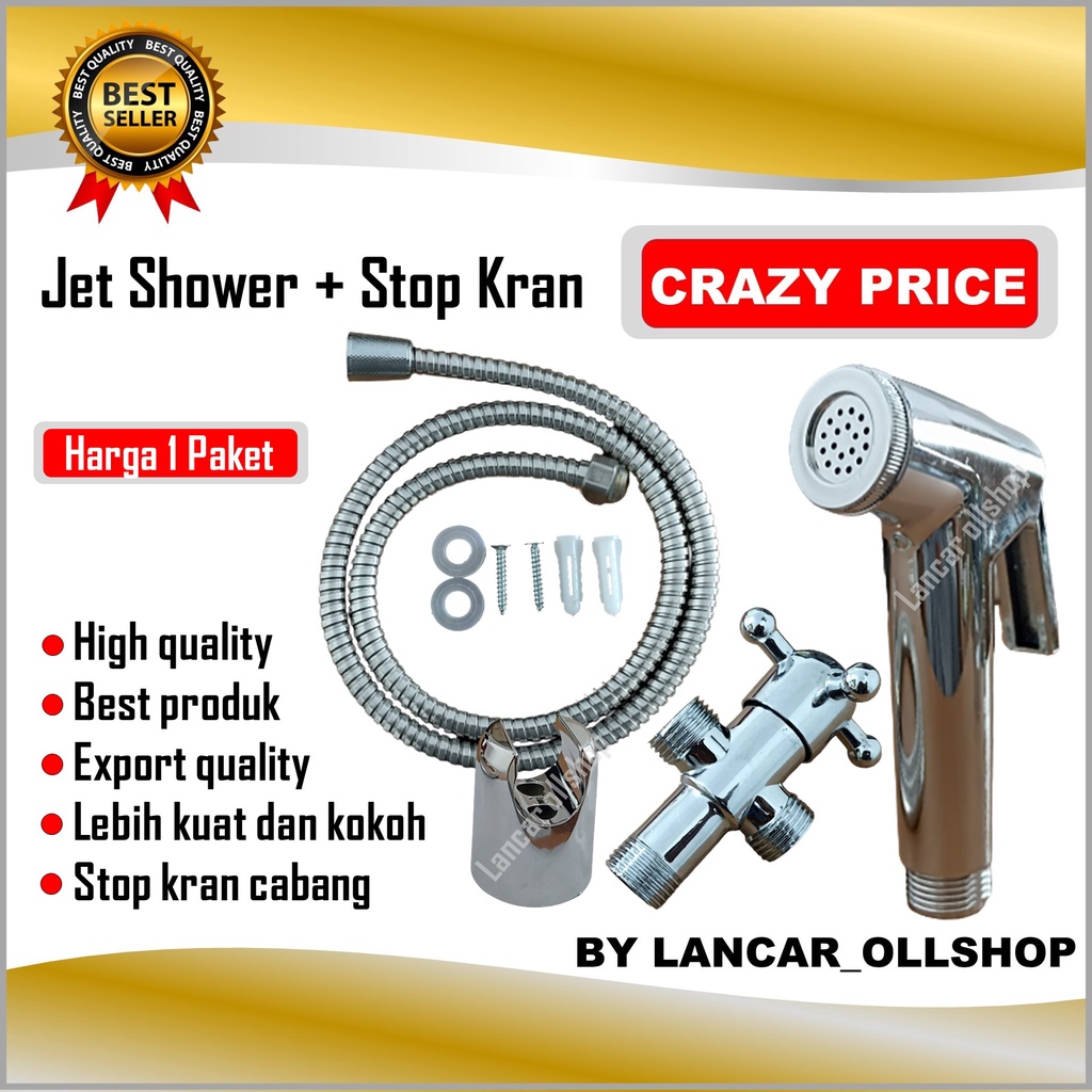 Jual Jet Shower Kloset Toilet Closet Cebok WC Semprotan Duduk Kamar