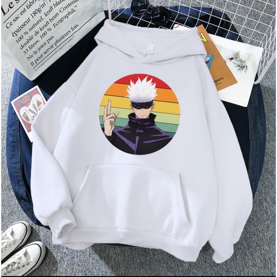 Jual SATORU GOJO RAINBOW Anime Jumper Hoodie II Sweater Hoodie Anime II ...