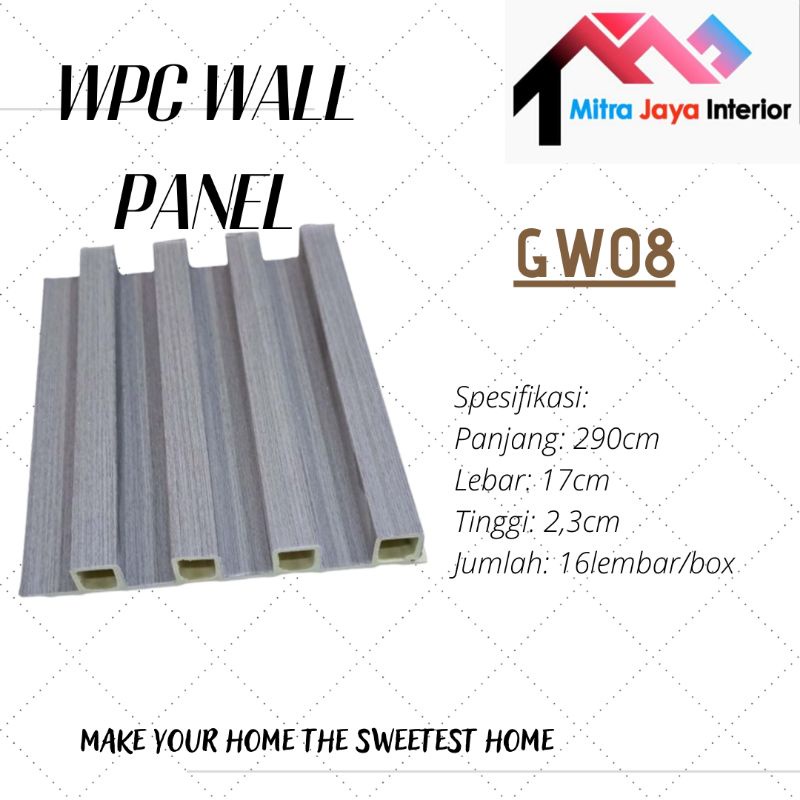 Jual partisi kisi kisi WPC wall panel GW-08/batang | Shopee Indonesia