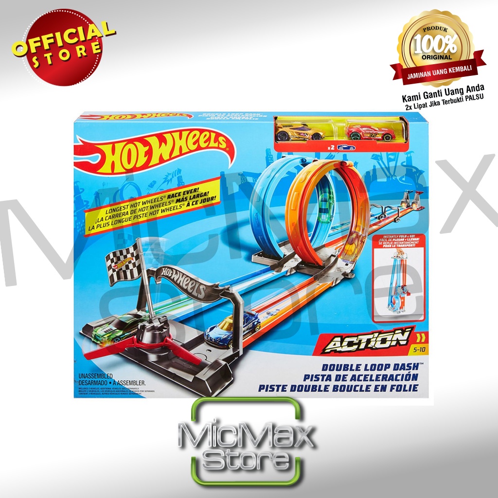 Jual Hot Wheels Hotwheels Action Double Loop Dash Track Playset Gfh85 Shopee Indonesia 1008