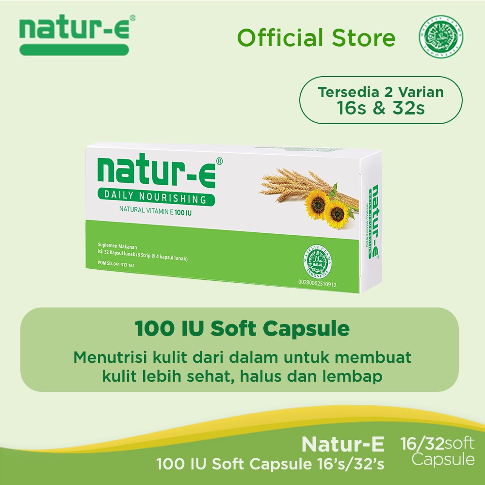 Jual NaturE Skin Start Natural Vitamin E 100 IU 16s/32s Soft Capsule