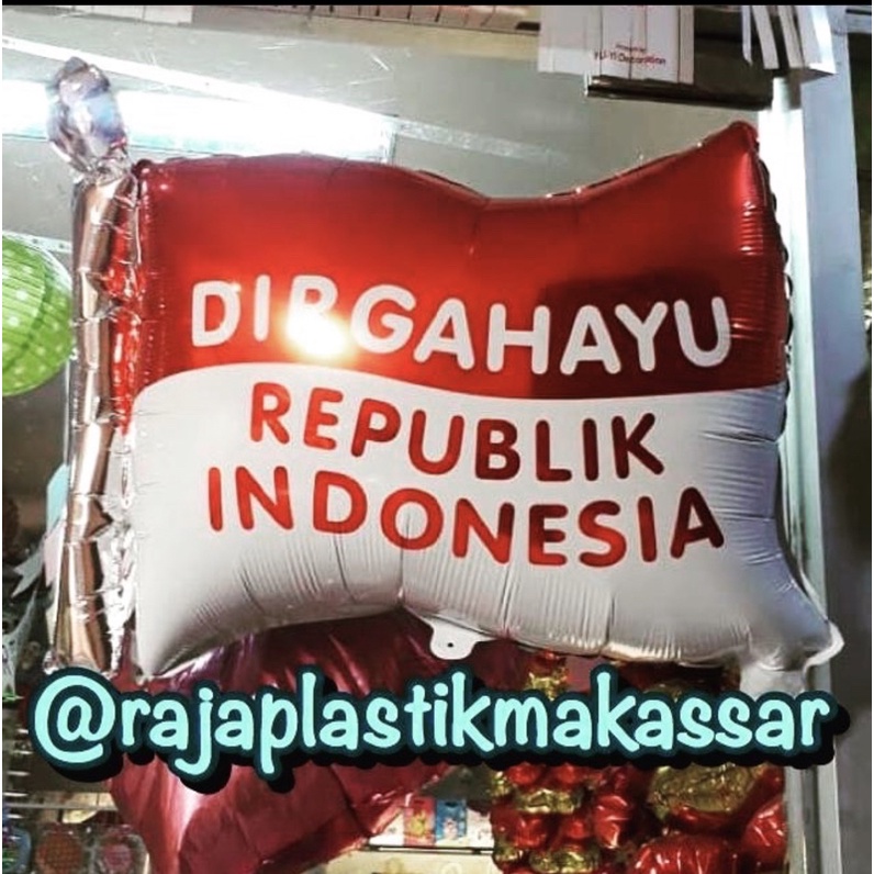 Jual Balon Foil Hut Ri Ukuran Cm Shopee Indonesia