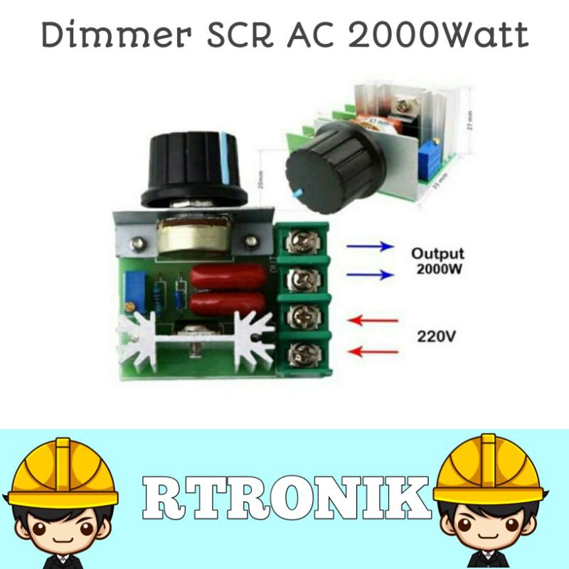 Jual Dimmer SCR 2000Watt Dimmer AC Gerinda Shopee Indonesia