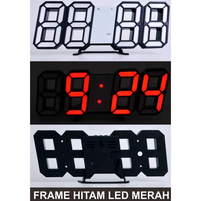 Jual Jam LED Digital Minimalis Jam Meja Dan Dinding Wall Clock Table ...