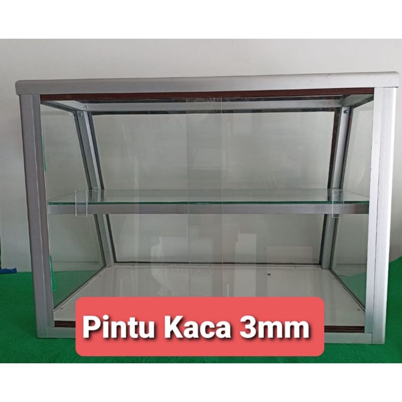 Jual Etalase Kaca Miring Ukuran P X L X T Shopee Indonesia