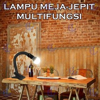 Jual Eelic Elc J Hitam Lampu Meja Baca Belajar Jepit Flexible