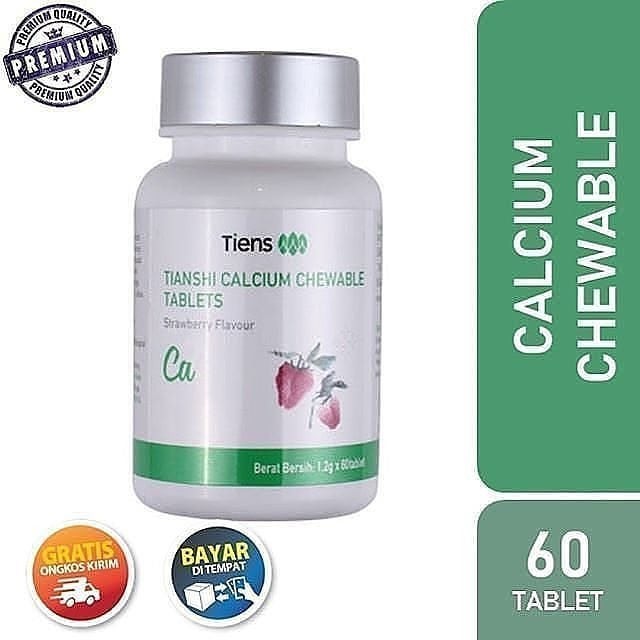 Jual Tiens Calcium Chewable Tablets (Paket 1 botol 60 Tablet) | Shopee