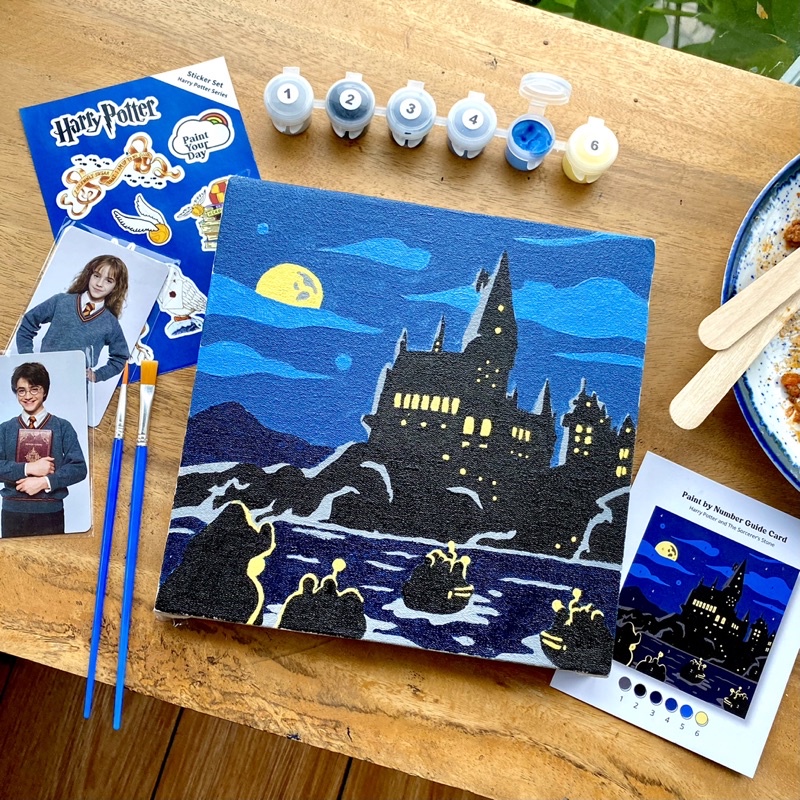 Jual PAINT BY NUMBER Harry Potter Edition PaintYourDay Painting Kit 20x20cm Set Kanvas 6