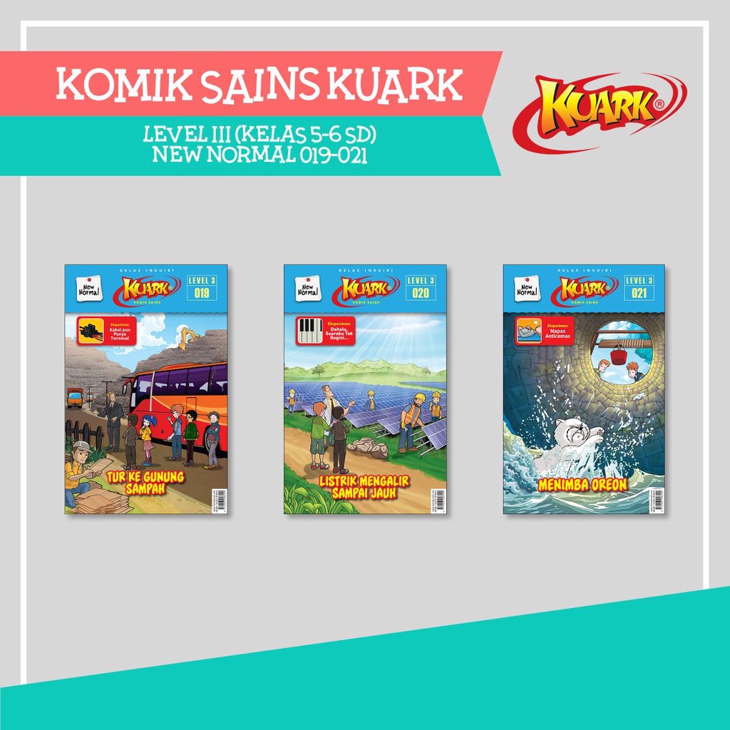 Jual KUARK Komik Sains - Paket 3 Buku Nomor 019 sd. 021 New Normal ...