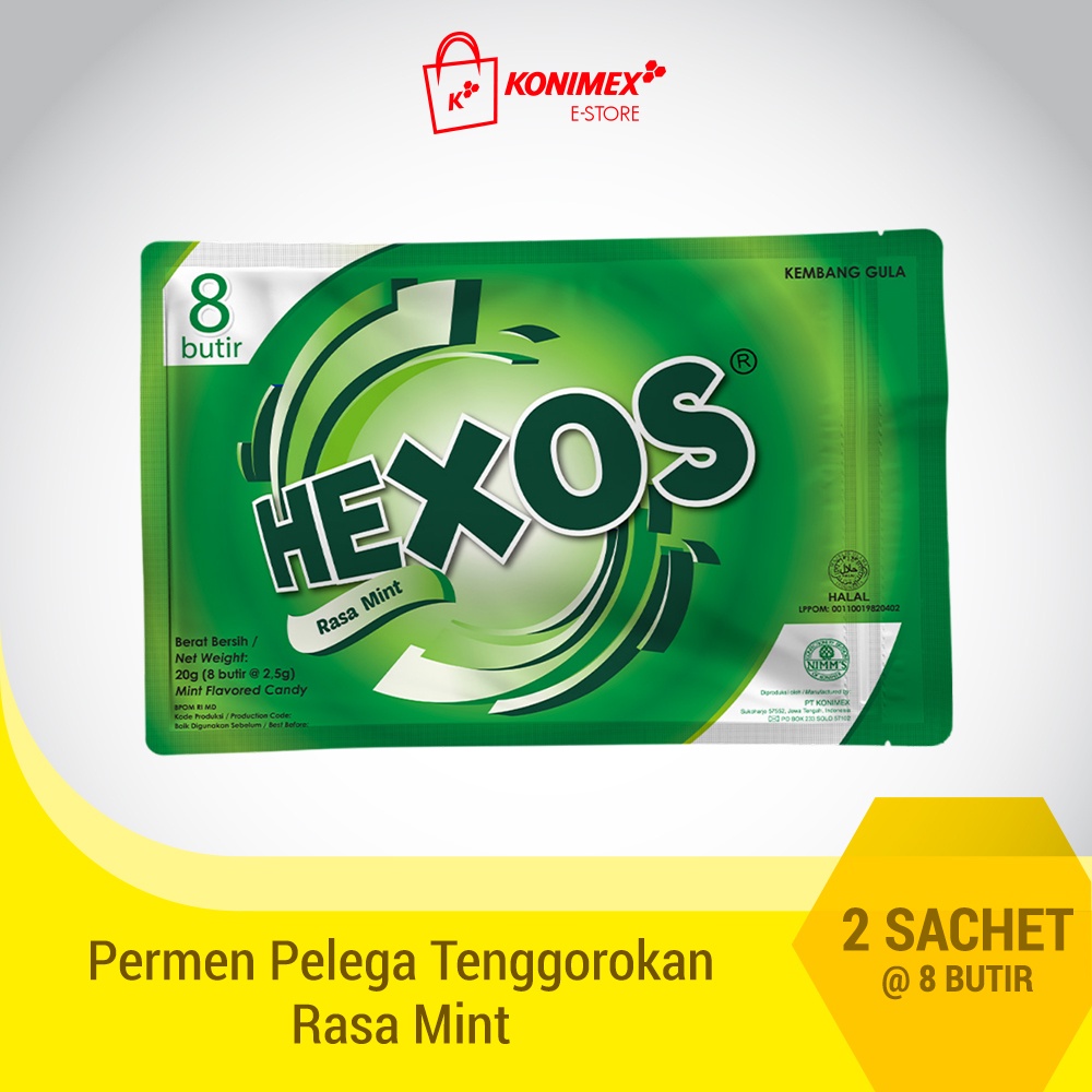 Jual Hexos Mint isi 8 butir (2 pouch) | Shopee Indonesia
