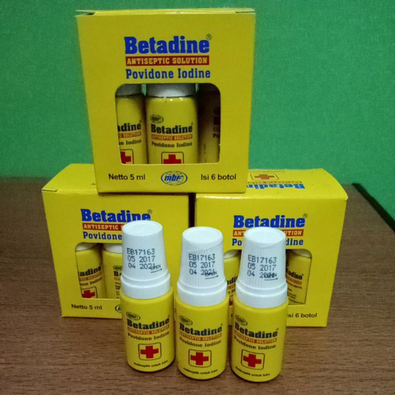 Jual Betadine Antiseptic Solution Obat Merah Obat Luka 5 Ml Shopee