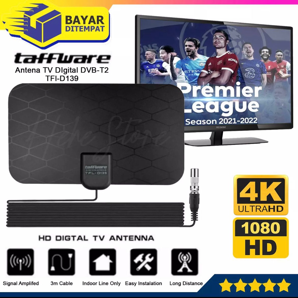 Jual Antena TV Super Jernih LED Digital Indoor Outdoor DVB-T2 4K High ...