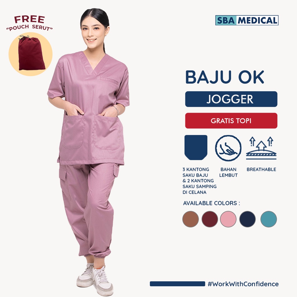 Jual SBA MEDICAL- Baju Ok Premium Model Jogger | Scrub OK | Baju Jaga