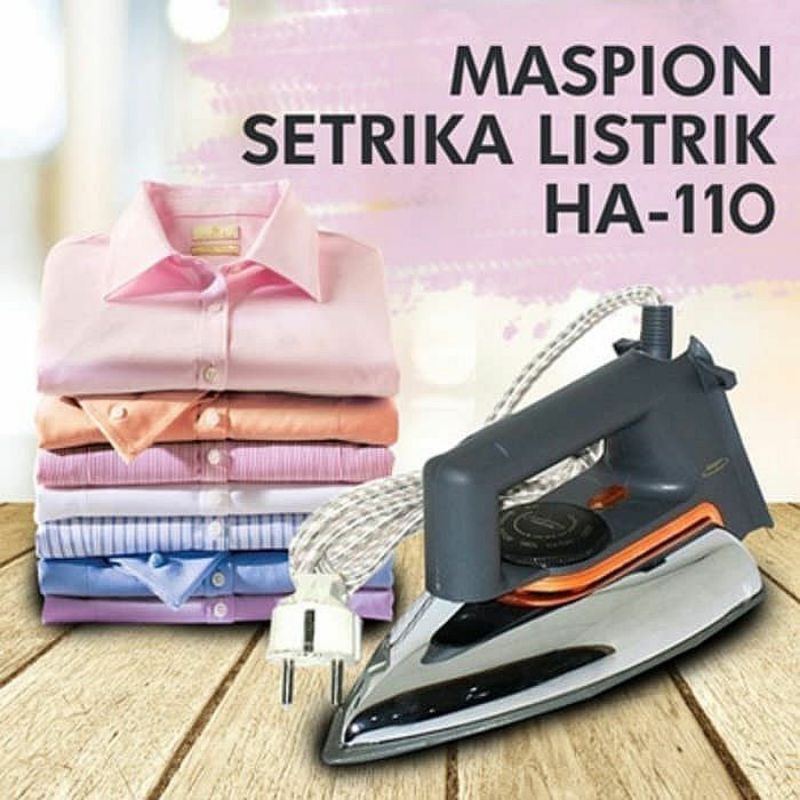 Jual SETRIKA MASPION HA-110 SETRIKA LISTRIK SETRIKA BAJU SETRIKA
