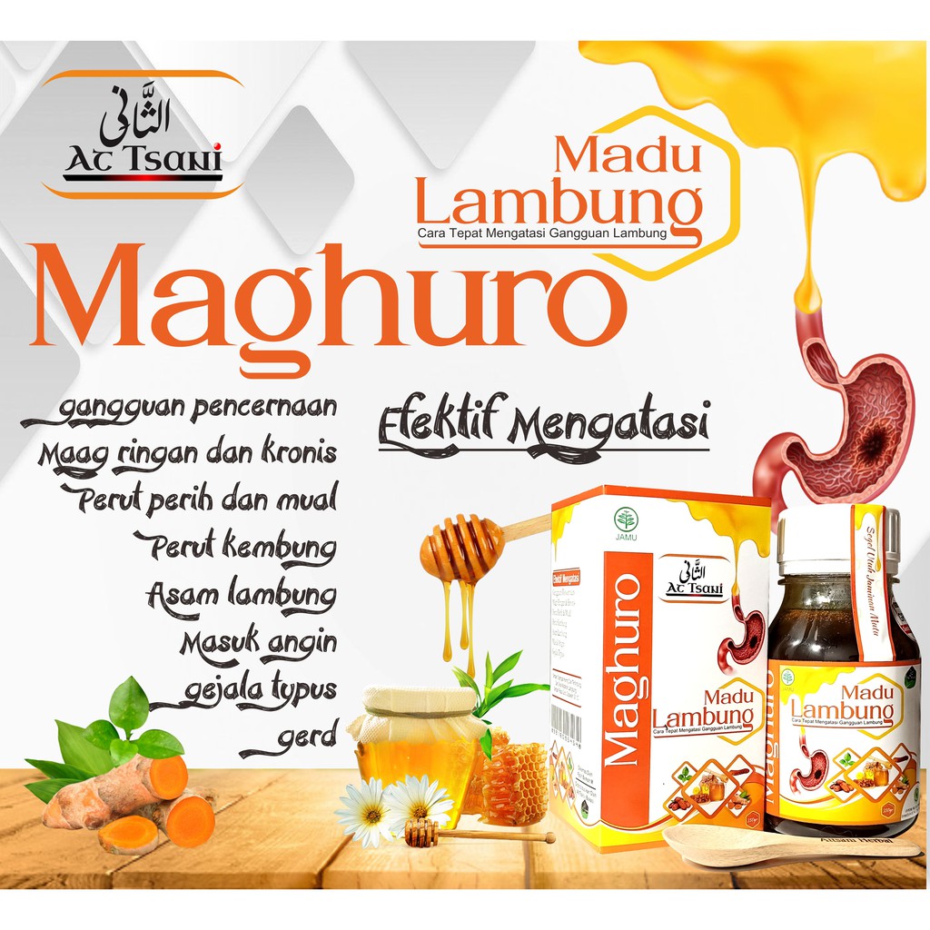 COD...Madu Lambung MAGHURO Mengatasi gangguan lambung, magh, gerd, asam lambung, perut perih & mual, gangguan pencernaan, dan gejala typus